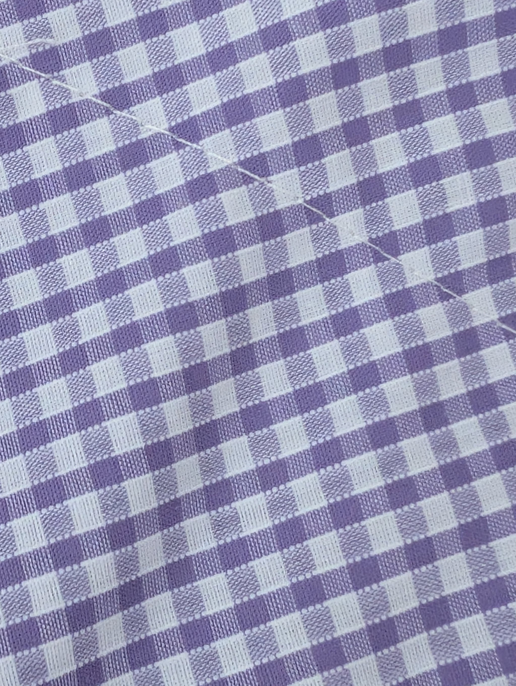 Lilac Gingham Over Collar Bandana