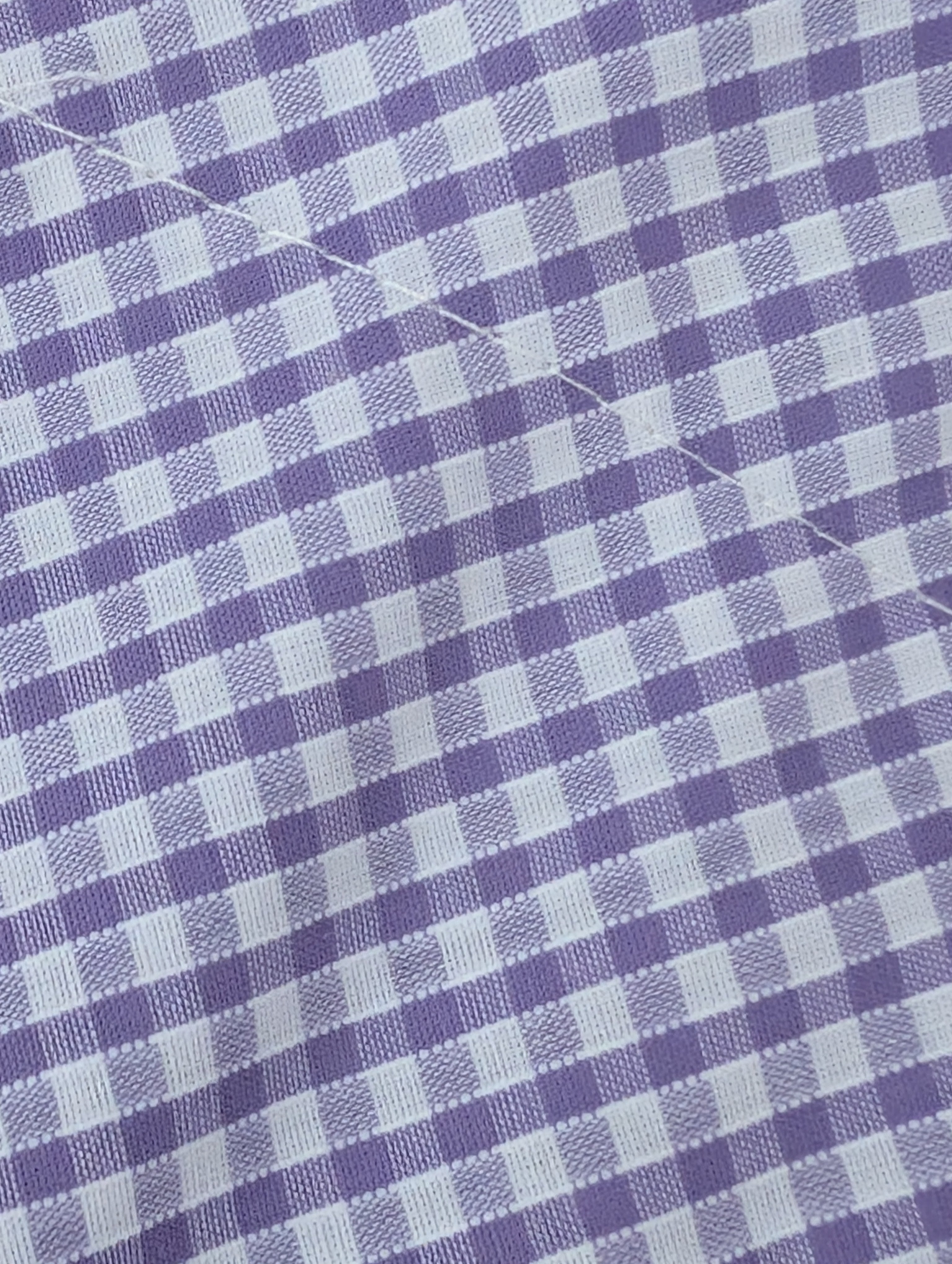 Lilac Gingham Over Collar Bandana