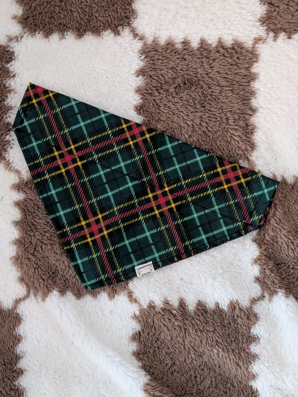 Tartan Tidings Over Collar Bandana