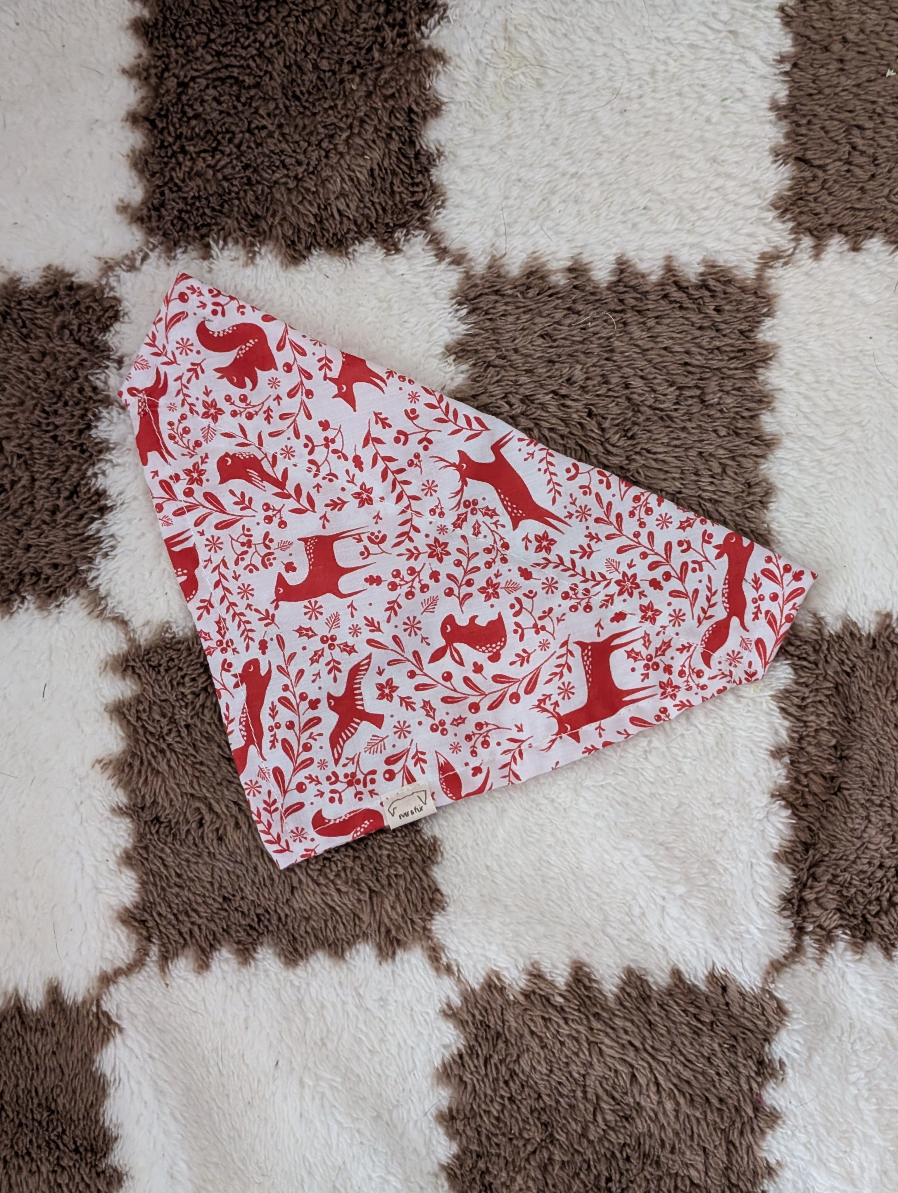 Snowy Woodland Over Collar Bandana