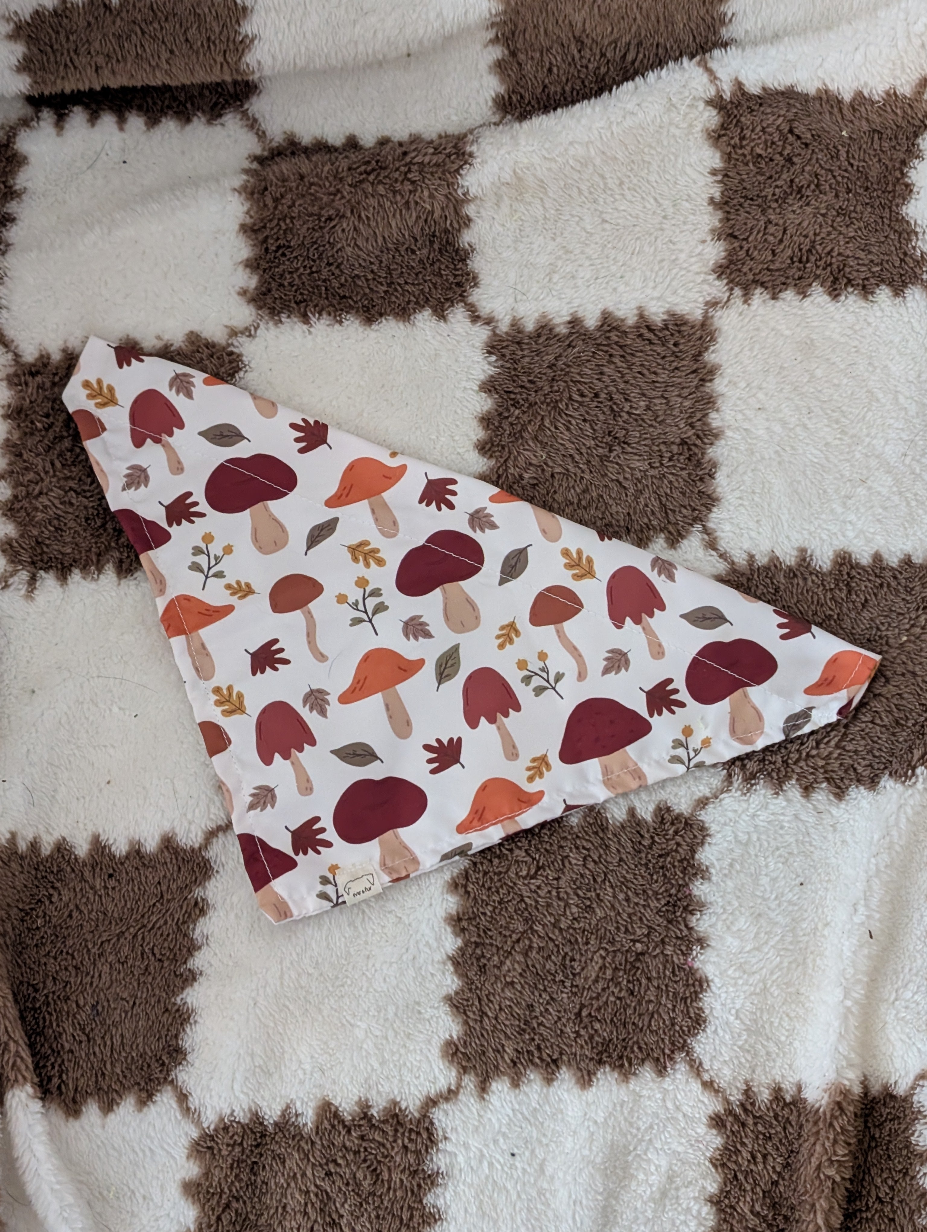 Mushroom Meadow Over Collar Bandana