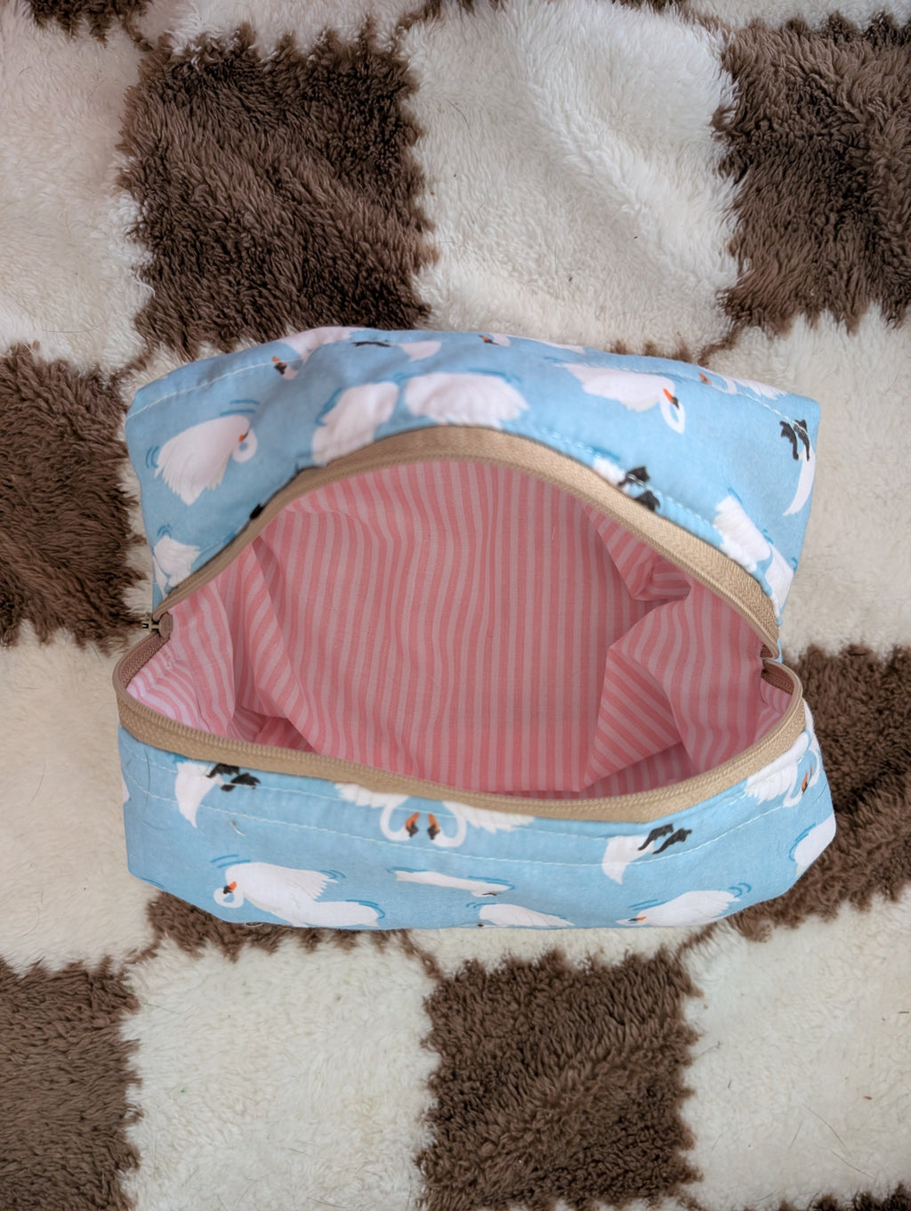 Whispering Swans Makeup Bag