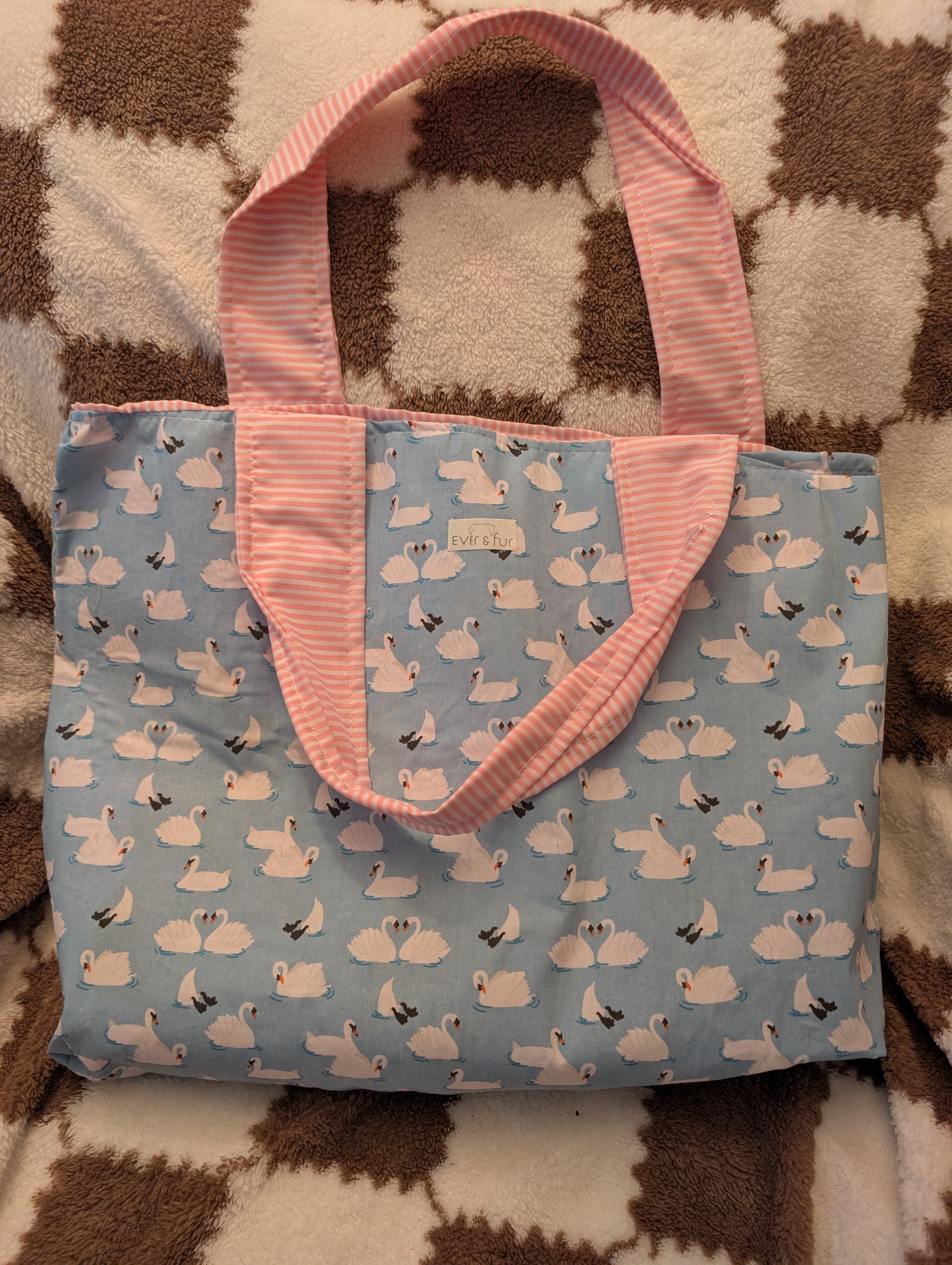 Whispering Swans Large Tote Bag